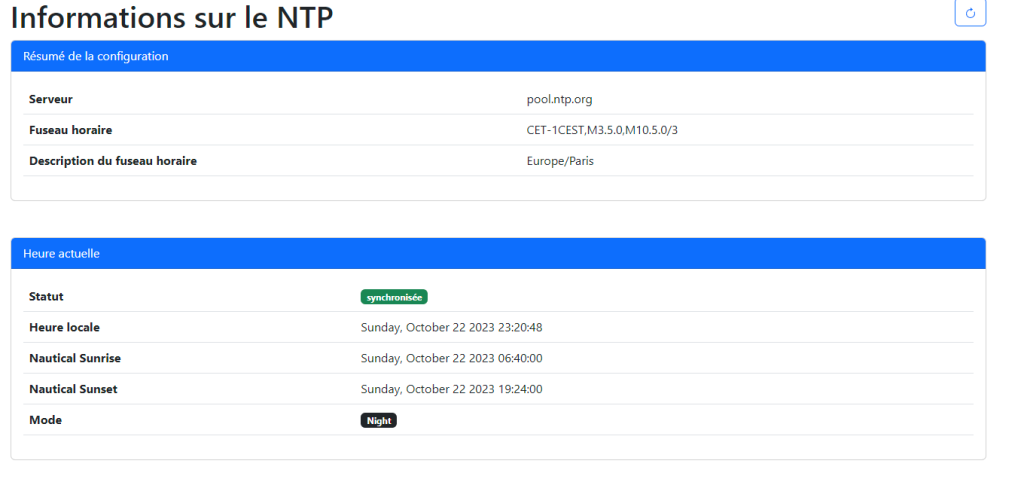 Configuration du Serveur NTP dans OpenDtu